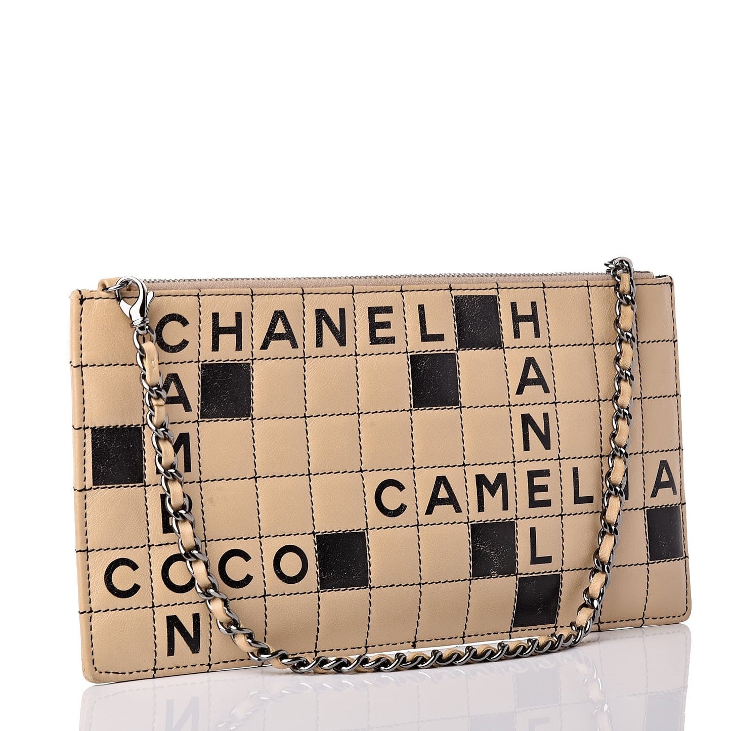 Chanel Pochette Lambskin Black Clutch