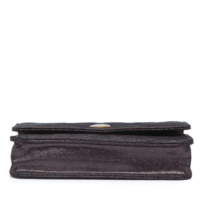 Chanel Metiers dArt Quilted Iridescent Lambskin Tartan Button Wallet On Chain