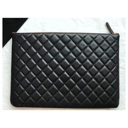 Chanel Large Caviar Leather Black Handbag
