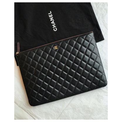 Chanel Large Caviar Leather Black Handbag