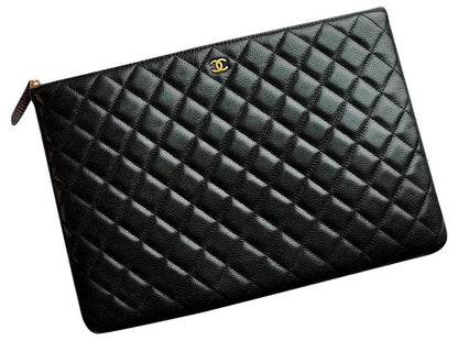 Chanel Large Caviar Leather Black Handbag