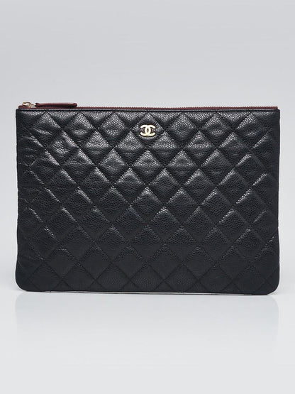 Chanel Large Caviar Leather Black Handbag