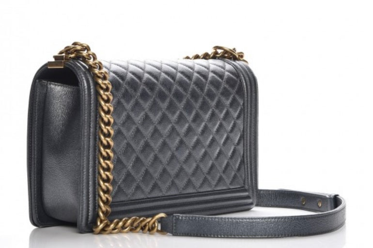 Chanel Flap Medium Leather Gold Shoulder Bag