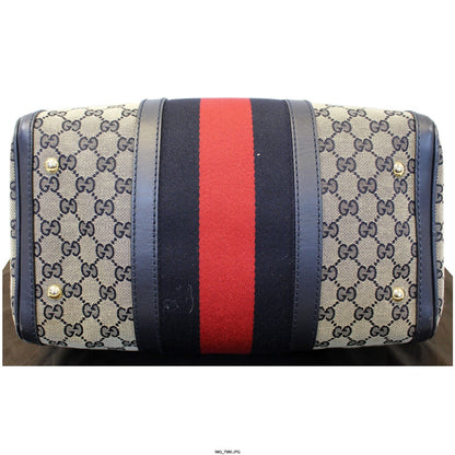GUCCI Web Medium Original GG Boston Bag with Signature Web 247205