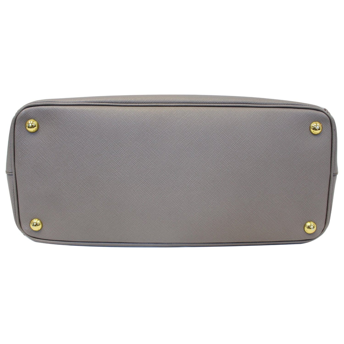 PRADA Saffiano Double Zip Executive Tote Shoulder Bag Grey