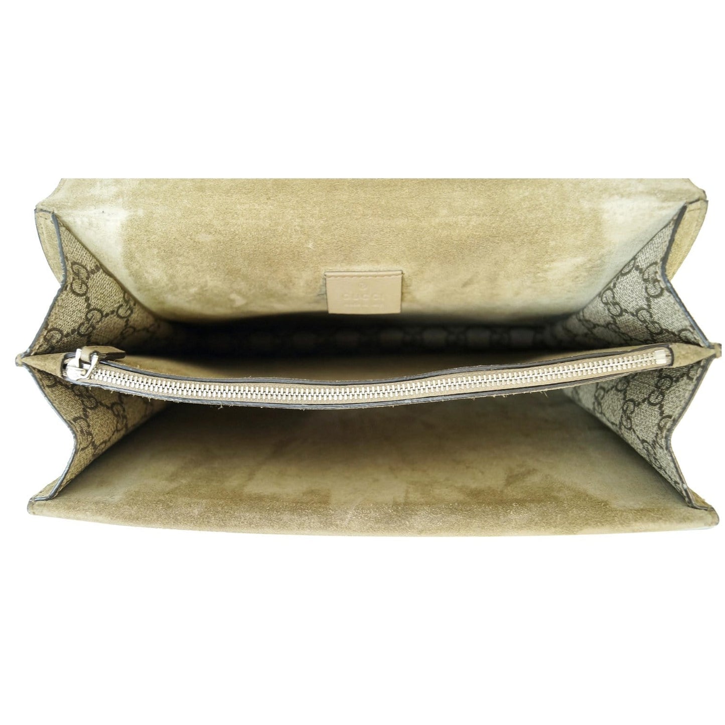 GUCCI Dionysus Medium GG Supreme Monogram Shoulder Bag Taupe