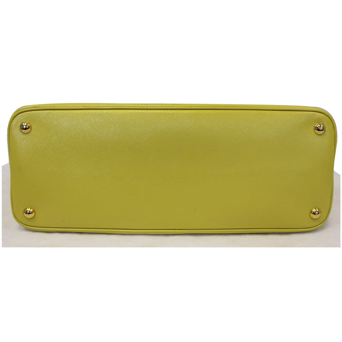 PRADA Saffiano Lux Leather Top Handle Satchel Bag Yellow - Last Call
