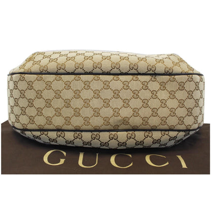 GUCCI New Ladies Web GG Canvas Large Hobo Bag Beige 233604