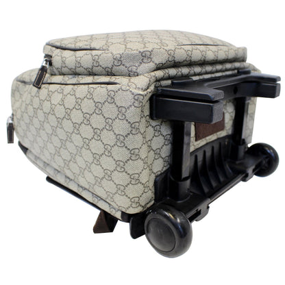 Gucci GG Supreme Canvas Trolley Backpack Bag Beige