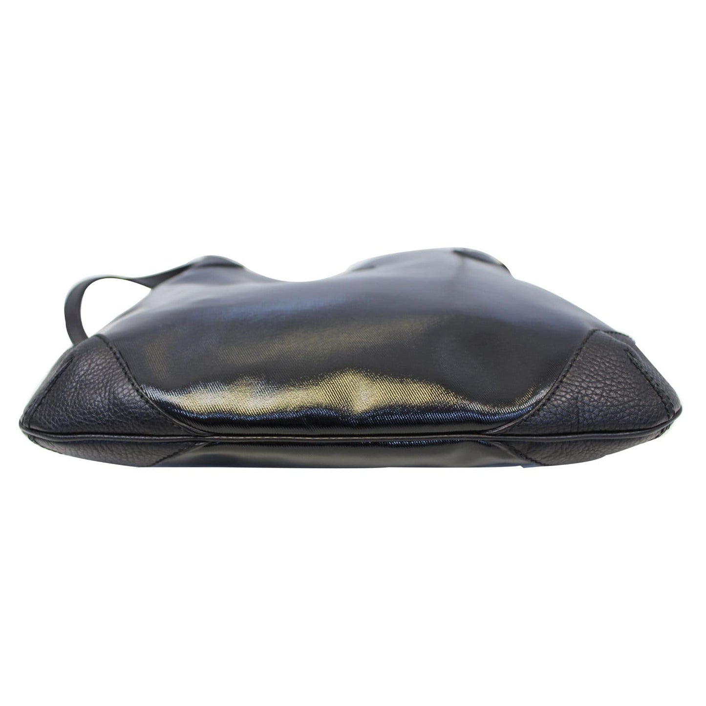 GUCCI Canvas Leather Trim Hobo Bag Black 257296