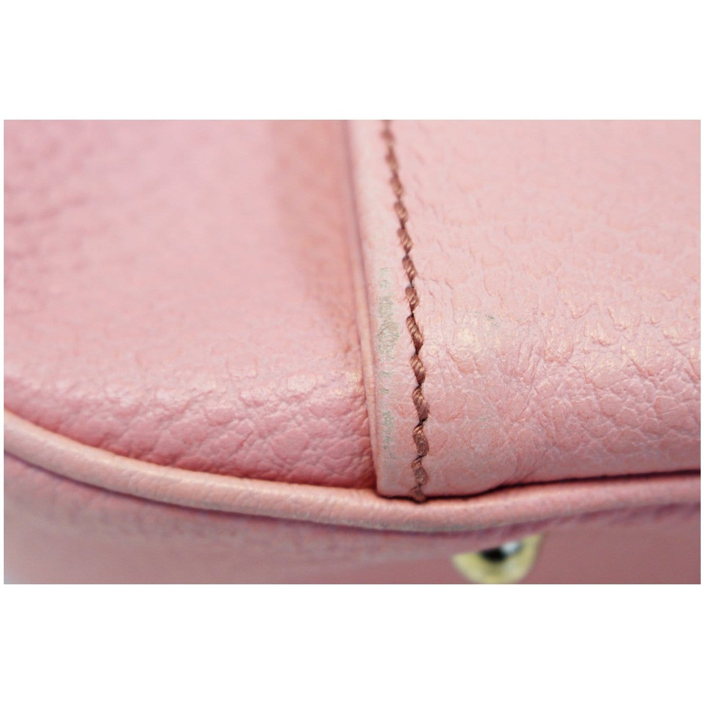 GUCCI Calfskin Bamboo Top Handle Bag Pink