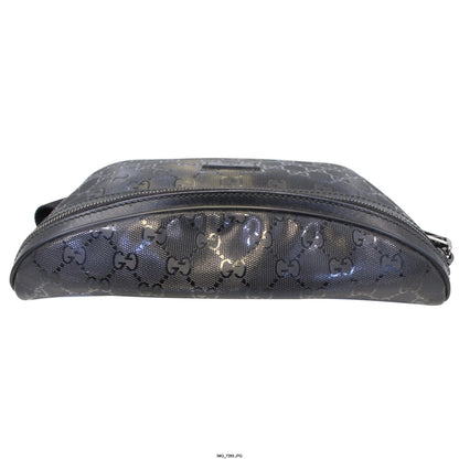 GUCCI GG Imprime Monogram Waist Bum Bag Black 233269