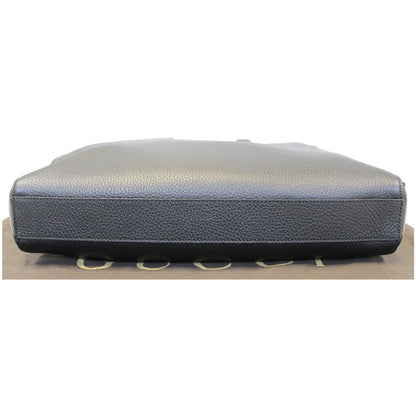 GUCCI Leather Business Briefcase Bag Black 387074