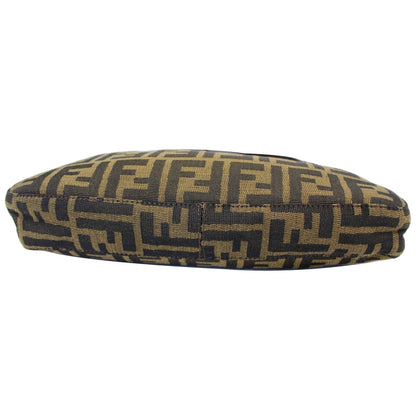 FENDI Zucca Canvas Hobo Shoulder Bag Brown
