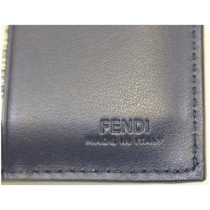 FFENDI Bi-Fold Leather Wallet Blue - Last Call