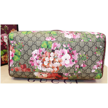 GUCCI Blooms Top Handle GG Canvas Medium Boston Bag