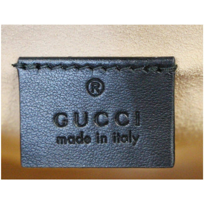 GUCCI GG Marmont Mini Leather Top Handle Shoulder Bag Black 547260