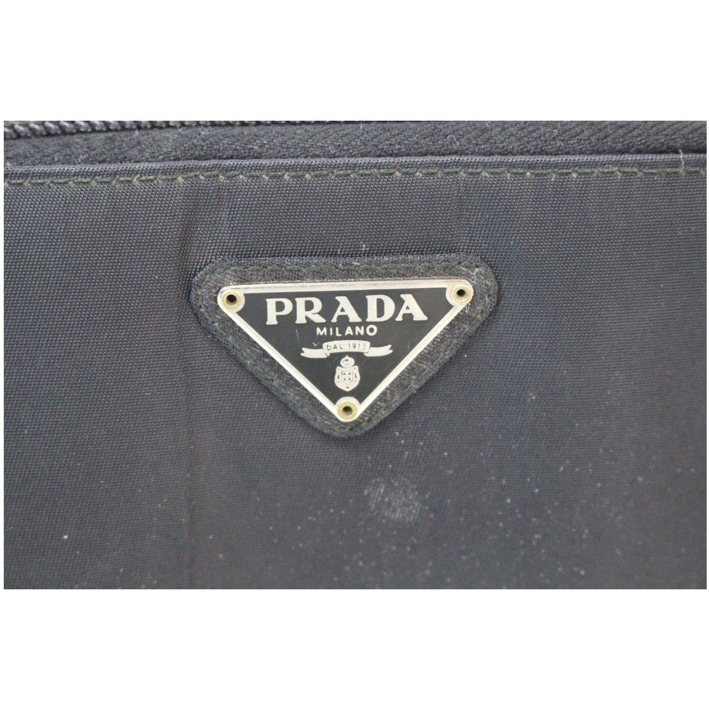 PRADA Nylon Zip Around Wallet Black