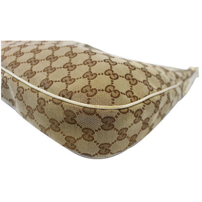 GUCCI Charmy GG Canvas Hobo Bag Beige 153010