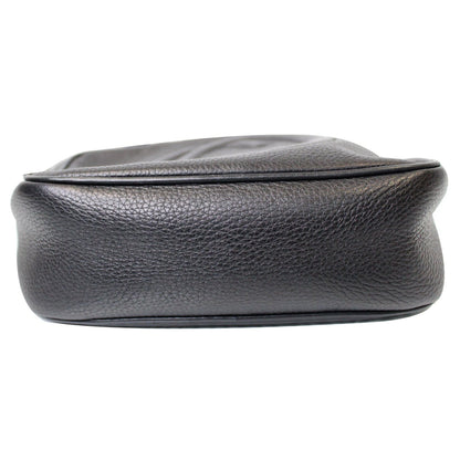GUCCI Soho Disco Pebbled Leather Small Crossbody Bag Black 308364