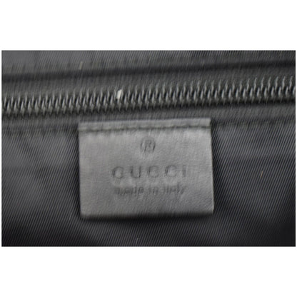 GUCCI Techno Large Web Nylon Canvas Messenger Bag Black 337074