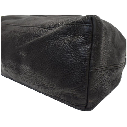 GUCCI Soho Pebbled Leather Chain Shoulder Bag 308982 Black