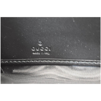 GUCCI Web Guccissima Leather Zip Around Wallet Black 408831