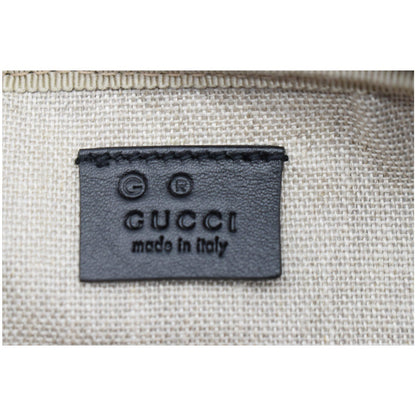 GUCCI Microguccissima Leather Clutch Bag Black 607726