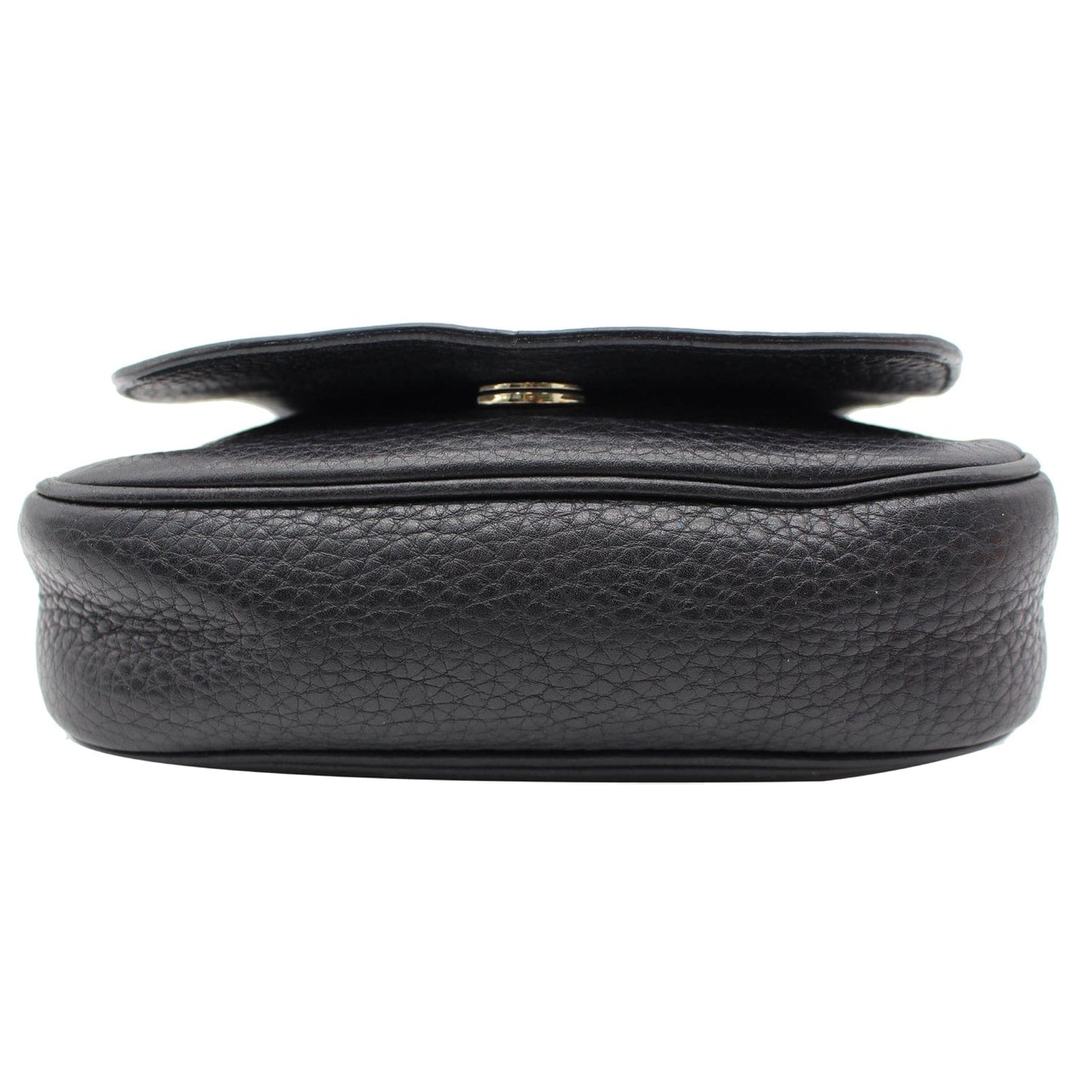 GUCCI GG Soho Pebbled Leather Chain Shoulder Bag Black 323190