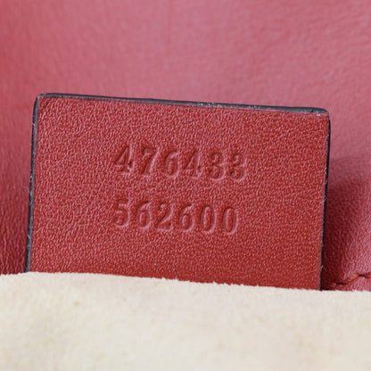 GUCCI GG Marmont Super Mini Leather Crossbody Bag Red 476433