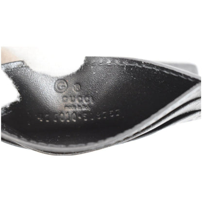 GUCCI  Microguccissima Card Case Black 476010