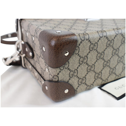 GUCCI Globe-Trotter GG Beauty Case Bamboo Shoulder Bag Beige 588351