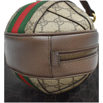 GUCCI Ophidia Mini GG Sphere Top-Handle Canvas Bowler Bag Beige 574794