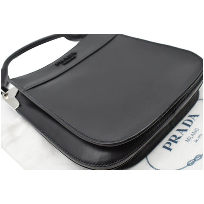 PRADA City Margit 1BC076 Calf Leather Satchel Bag Black