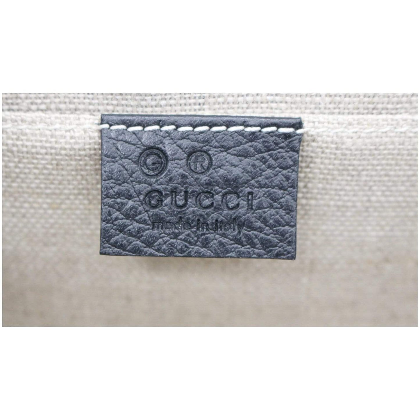 GUCCI Interlocking GG Leather Crossbody Bag Black