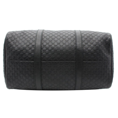 GUCCI Microguccissima Leather Boston Bag Black 449646