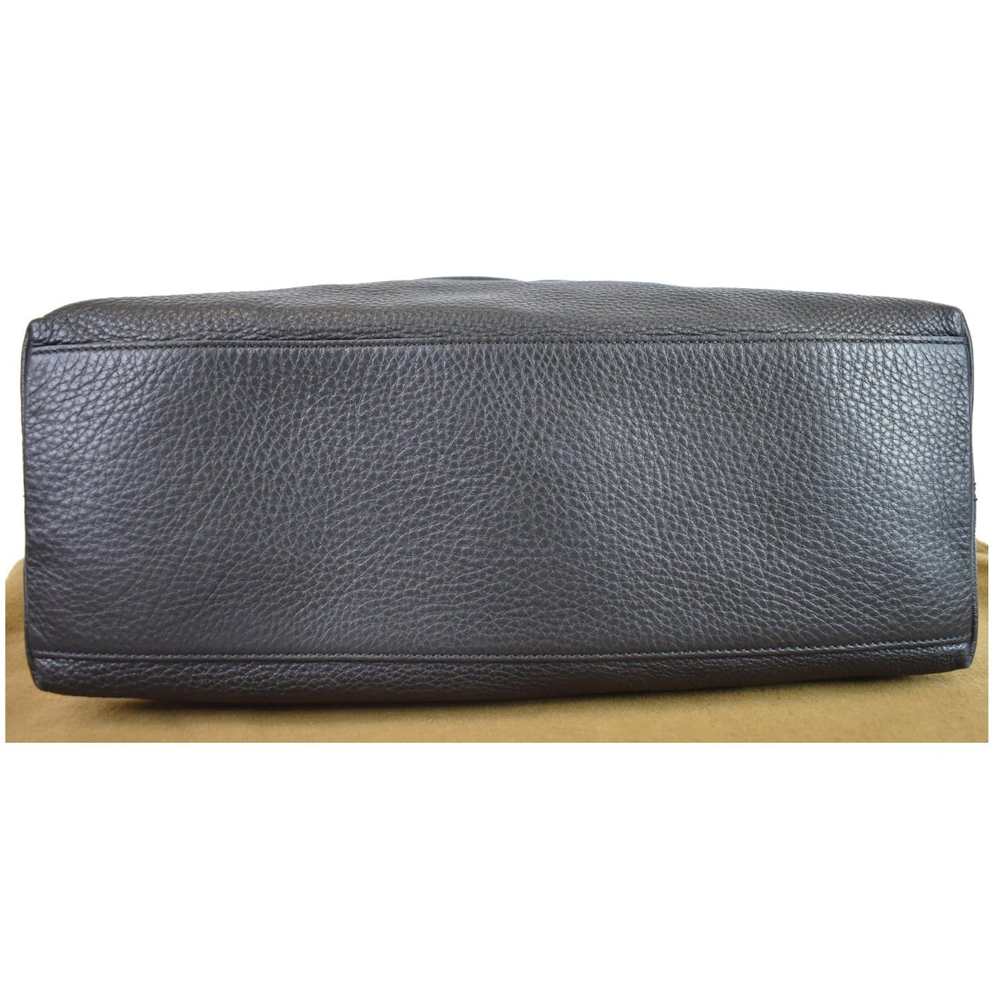 GUCCI Soho Pebbled Leather Chain Shoulder Bag 308982 Black