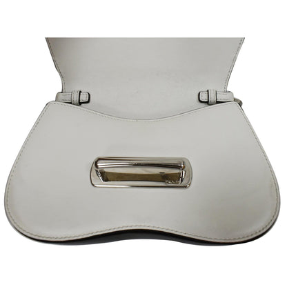PRADA City Sidonie Small Leather Crossbody Bag Black/White - Last Call