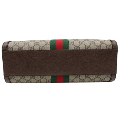 GUCCI Ophidia GG Canvas Medium Top Handle Shoulder Bag Beige 524532