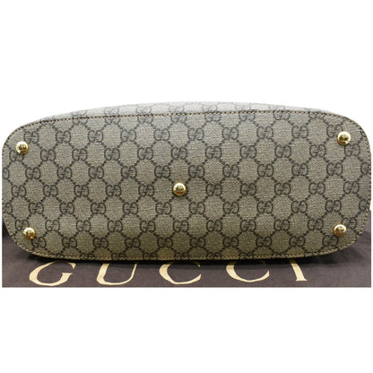 GUCCI Linea A Supreme Coated Canvas Hobo Shoulder Bag Beige 414930