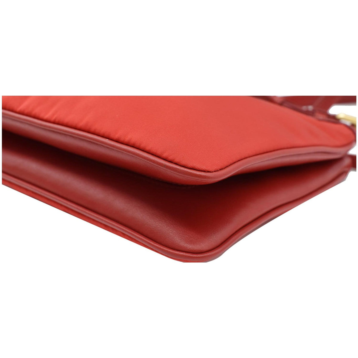 PRADA Tessuto Bandoliera Double Zip Nylon Crossbody Bag Red