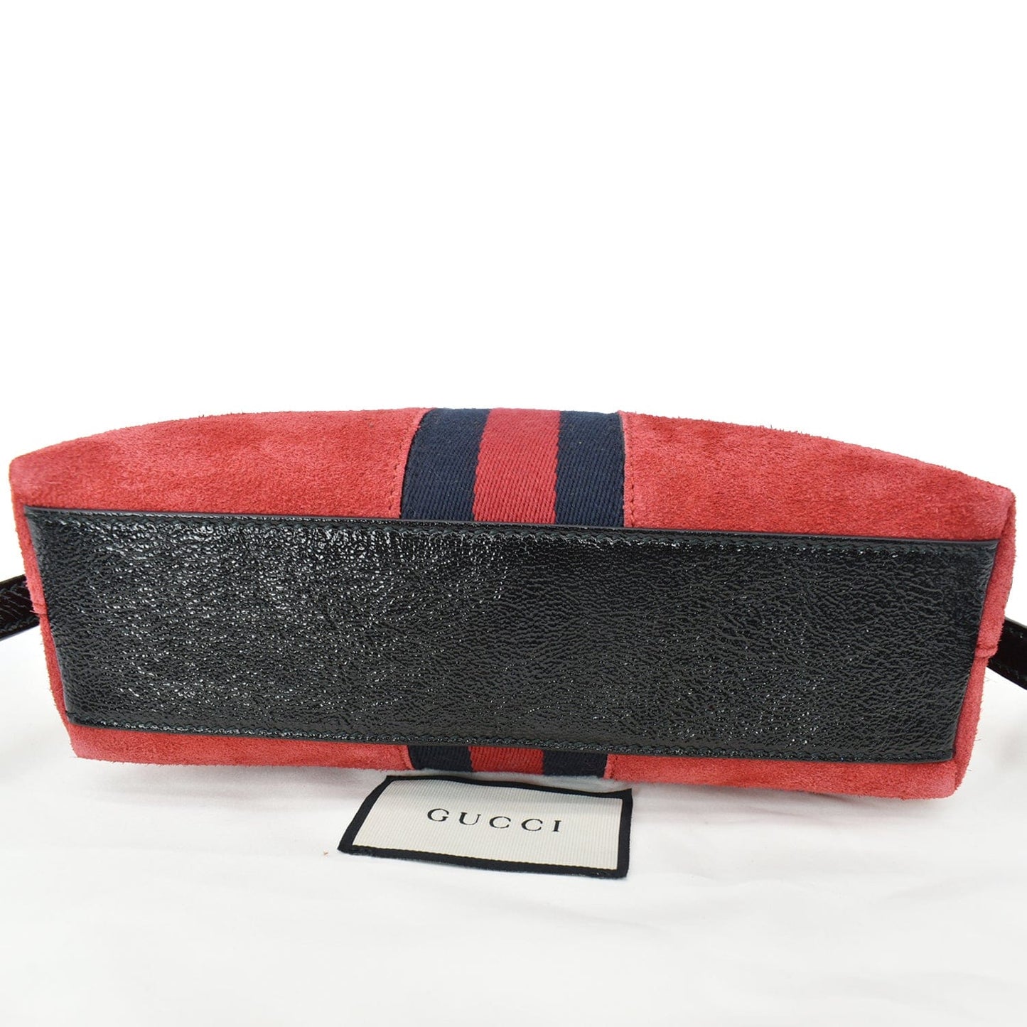 GUCCI Ophidia GG Small Suede Shoulder Bag Red 499621