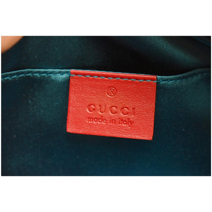 GUCCI GG Marmont Small Velvet Matelasse Crossbody Bag Red 447632