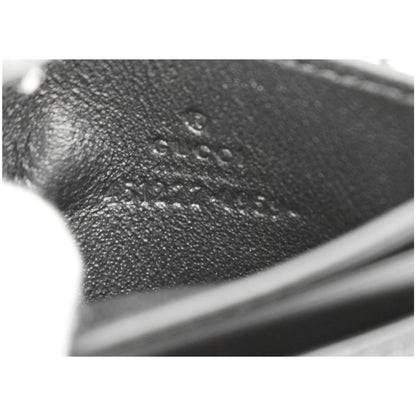GUCCI Kingsnake Print GG Supreme Monogram Card Case Black 451277