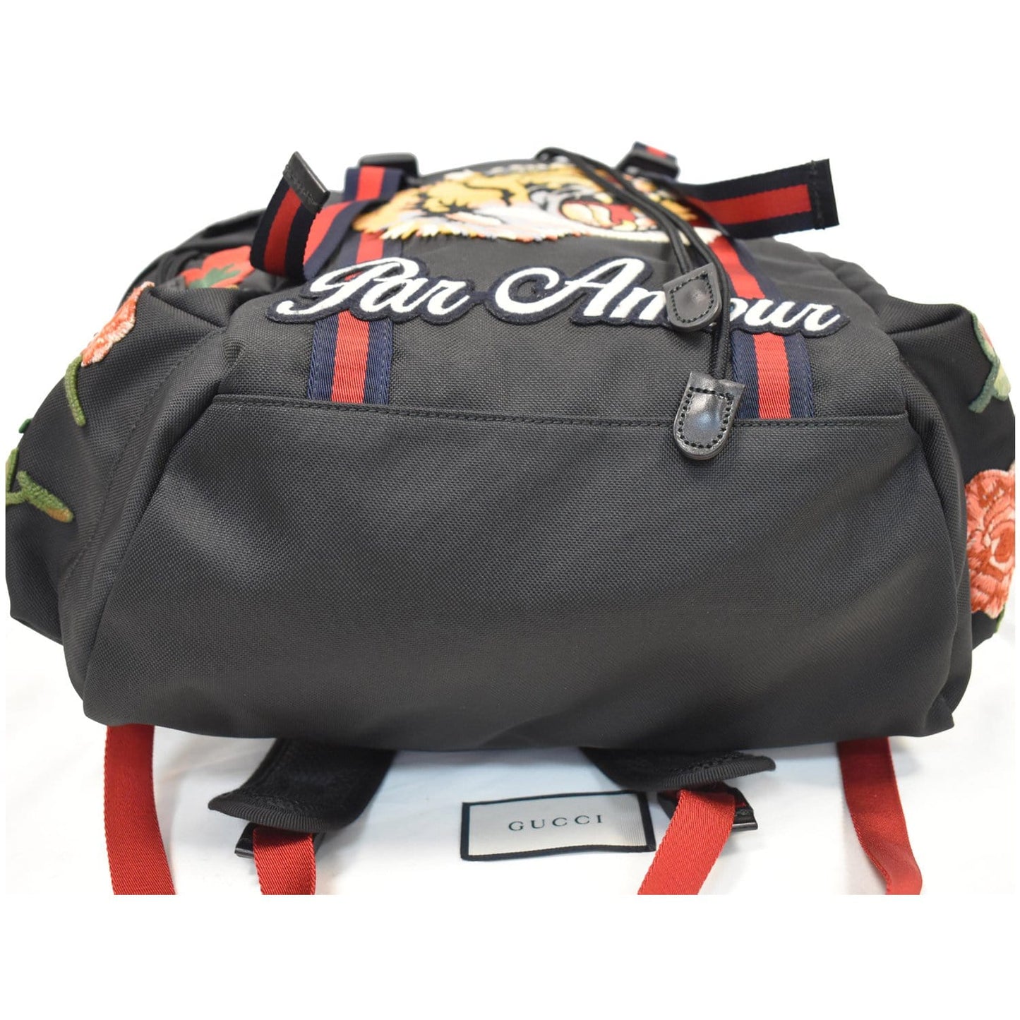 GUCCI Techpack Backpack with Embroidery Backpack Bag Black 429037
