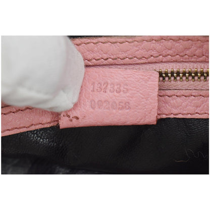GUCCI Jackie Small Vintage Calfskin Leather Hobo Bag Pink 137335