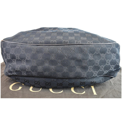 GUCCI Medium Sukey GG Canvas Hobo Bag Black 232955
