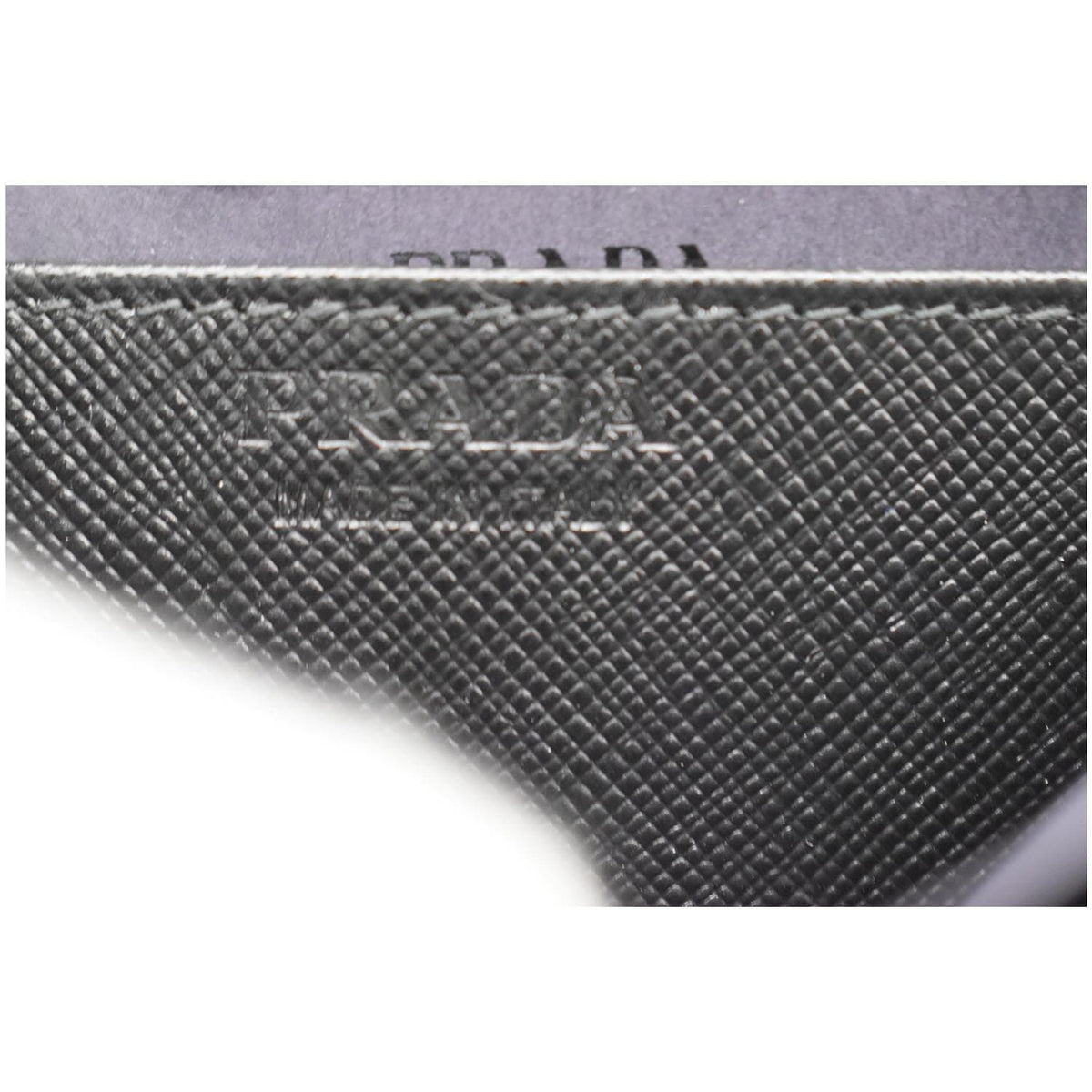 PRADA Saffiano Leather Card Holder Black