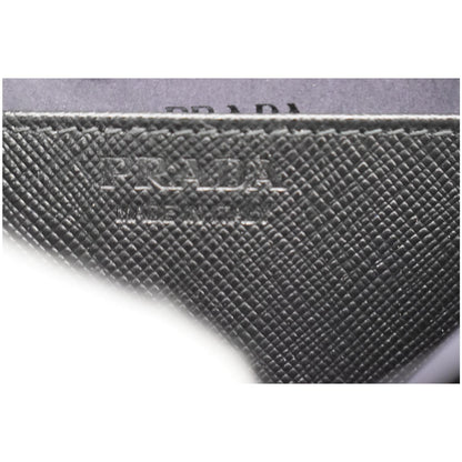 PRADA Saffiano Leather Card Holder Black