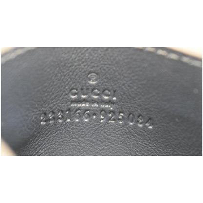 GUCCI Guccissima Leather Signature Card Case Blue 233166 - 20% OFF